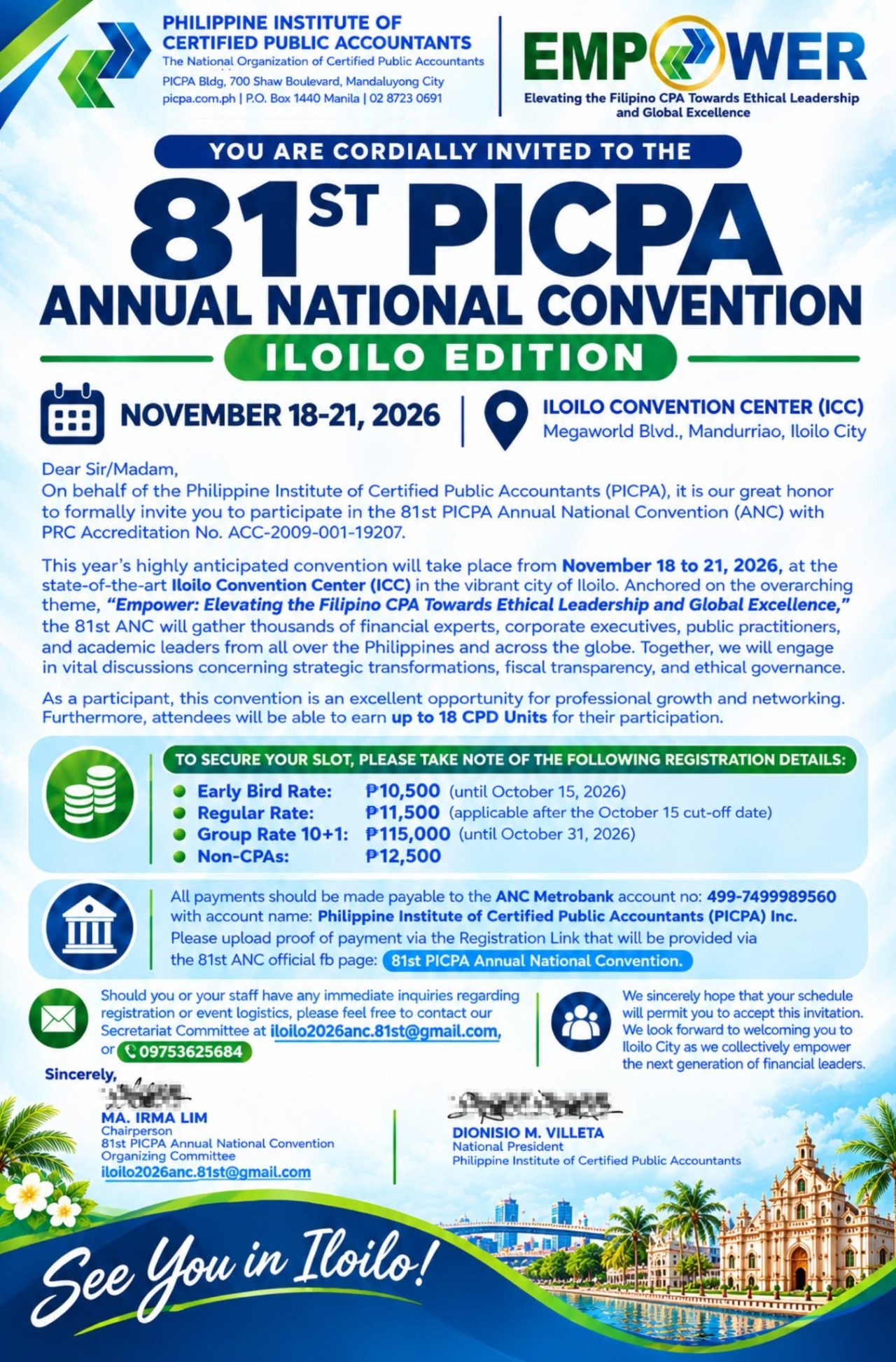 The 81st PICPA Annual National Convention is coming to Iloilo!