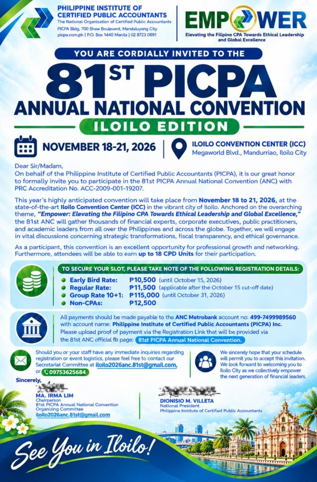 The 81st PICPA Annual National Convention is coming to Iloilo!